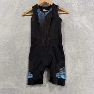 Kona Padded Sleeveless Swim Suit Black 12 Active Sports Full Zip